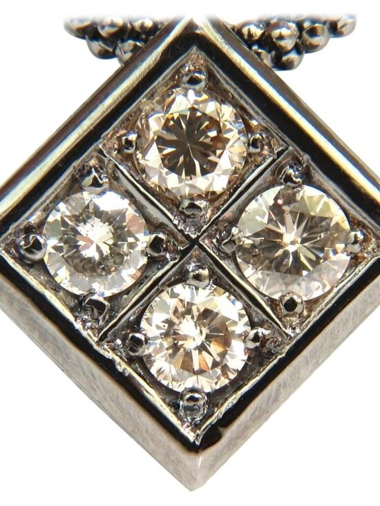 Jewelry - 1.54CT DIAMONDS NATURAL FANCY LIGHT BROWN BEADED NECKLACE 14KT*